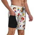 thumbnail image 3 of Haiem Childrens Party Mens Swim Trunks with Compression Liner 2 in 1 Swimming Shorts Stretch Swimwear Quick Dry,Board Shorts-XX-Large, 3 of 9