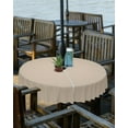 thumbnail image 2 of Light Khaki Outdoor Tablecloth with Umbrella Hole and Zipper, Solid Color Table Cover for Round Tables Waterproof Tabletop Collection for Patio, Garden, Picnic, Camping 60R, 2 of 6