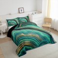 thumbnail image 3 of Homewish Boys Girls Abstract Gradient Marble Bedding Comforter Set 2pcs,Marbling Watercolor Twin Comforter Sets Microfiber,Gold Metallic Stone Pattern Breathable Bedding Set, 3 of 8
