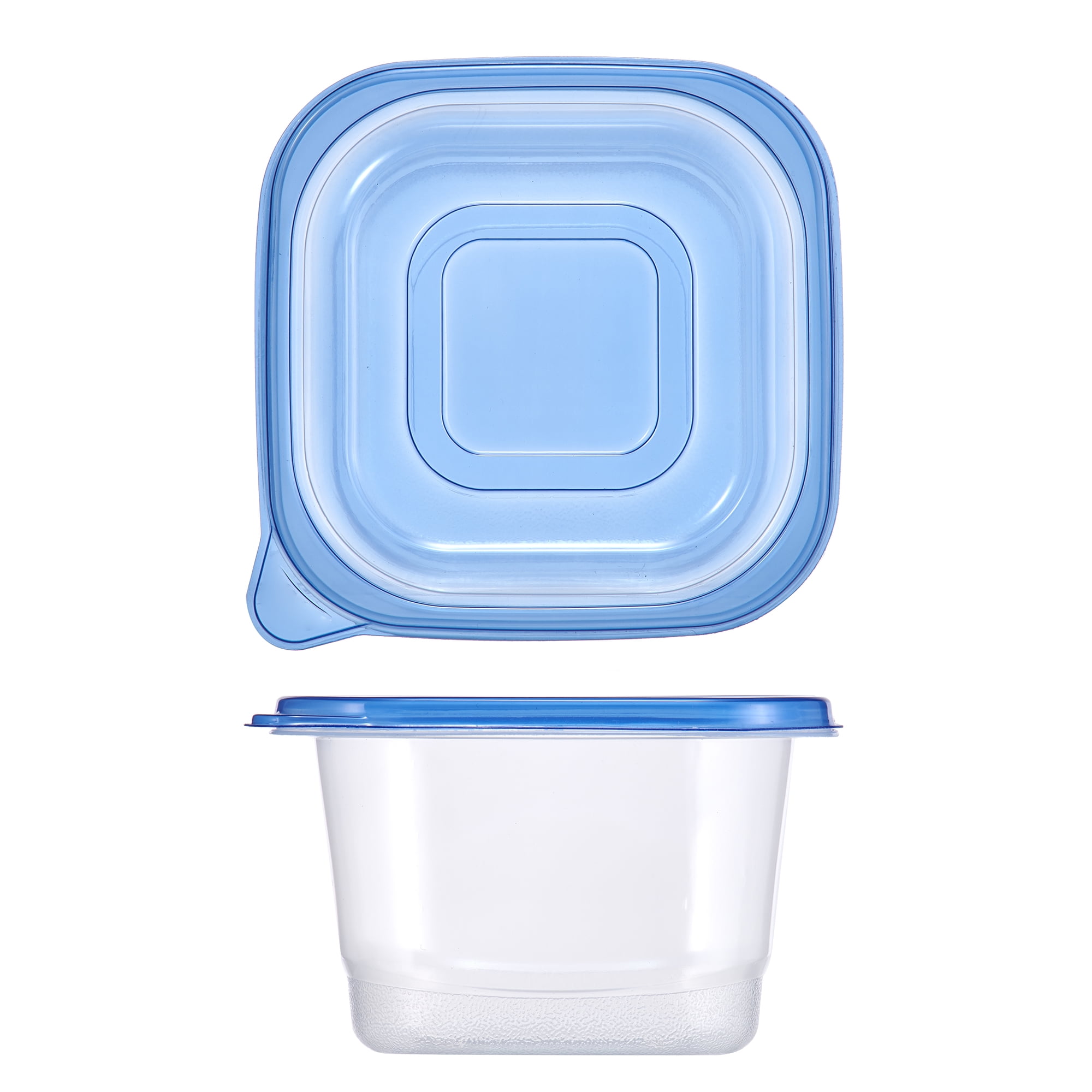 (3 pack) Mainstays 4 Pack 4.4Cup Plastic Square Food Storage Container