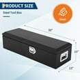 thumbnail image 3 of BeesClover Heavy Duty Steel Truck Bed Tool Box, Powder-Coated Diamond Plate Storage Chest with Side Handle & Lock, Durable Metal Toolbox Organizer for Pickup, RV, Trailer, 3 of 9