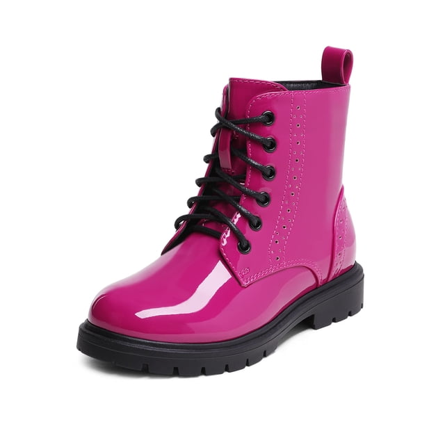 Botas DREAM PAIRS para Niñas Combat Cortas Color Rojo Rosado Talla 11