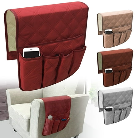 EEEKit Anti-Slip Armrest Cover Caddy Pocket Storgae Organizer for Sofa Couch Chair Recliner Loveseat, Storage Holder, Space Saver for Phone, Book, Magazines, Armchair Remote Control Holder, 35 x 17 in