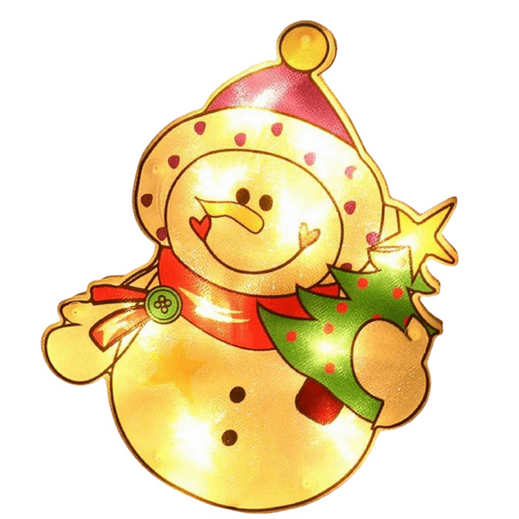 Christmas Window Light LED Suction Cup Hanging Light Window Bar Festive Christmas Atmosphere Decorative Light