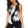 thumbnail image 2 of Picia Unicorn in Yoga Pattern Women's Workout Tank Top,Breathable Activewear,Slim Fit Athletic Top,Versatile Workout Moisture-wicking top-XX-Large, 2 of 9