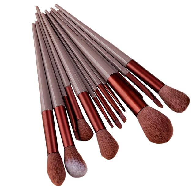 Pincel de maquillaje Lady Cheek Eye Shadow Eyebrow Powder Polvo de plástico Cepillos Herramientas Cosméticos Accesorio Belleza Suministros Pink 13 Packs Sweethay CE001703-03