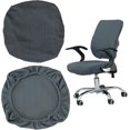 thumbnail image 1 of Polyester Seat Cushion Protector Stools Removable Stretch Slipcovers Leather Chair Seat Cover Removable Office Chair Cover For Decoration Home Hotel W, 1 of 5