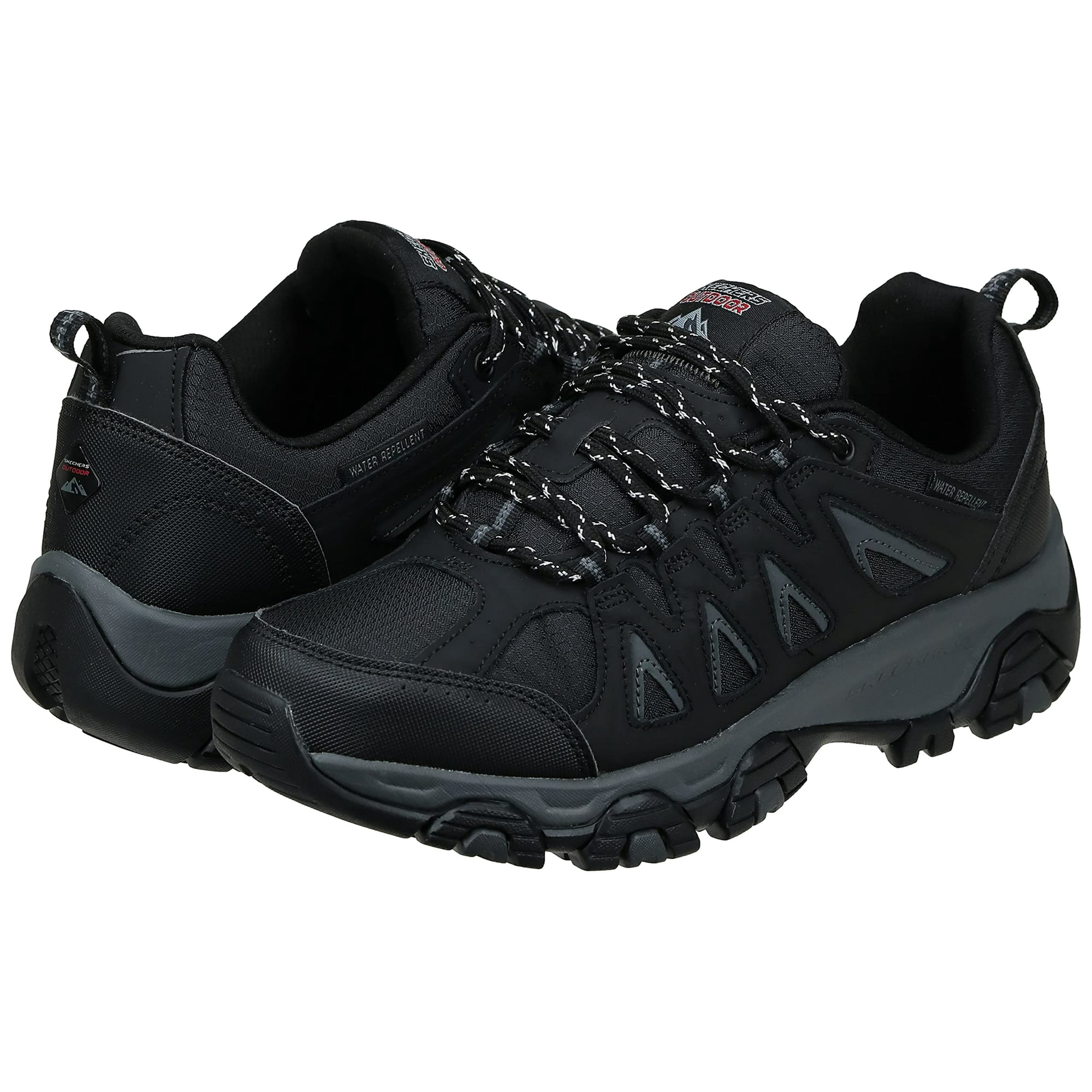 Skechers Men's Terrabite Oxford, Black/Charcoal, 12 2E US