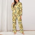thumbnail image 2 of Balery Various Snake Conjunto de Pijama con Estampado para Mujer, Conjunto de Dos Piezas con Manga Larga, Ropa de Dormir Suave con Bolsillos, Pijamas Cómodos-Small, 2 of 7