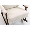 thumbnail image 3 of S-HOME Rocking Chair with Wood Frame and Upholstered Seat Ideal for Living Rooms and Sunrooms, 3 of 9
