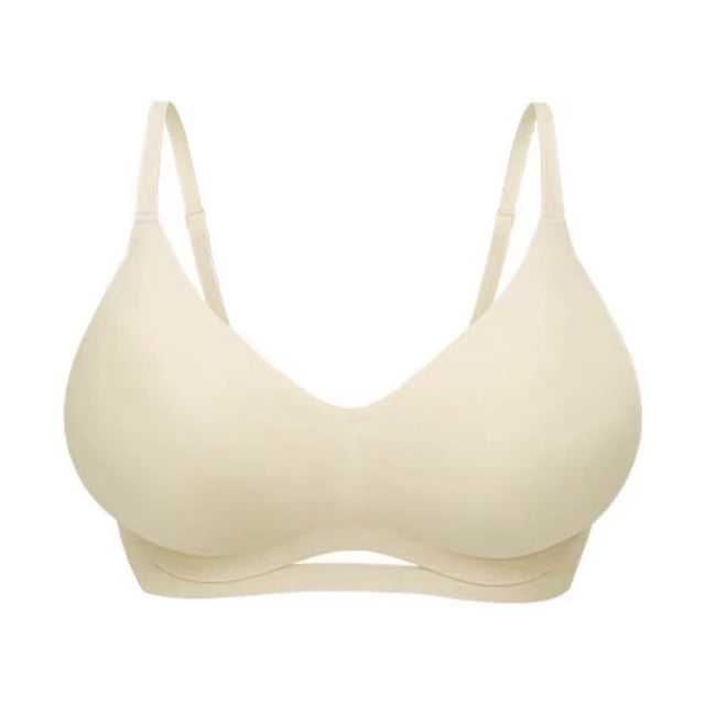 TopLLC Bras for Women Everyday Bras Women Solid Color Soft And Comfortable Without Steel Rings Gathering To A Large Bra