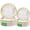 white gold, variant on Round Disposable Paper Plates for All Occasions Golden Dots Paper Plates - 100 Pack - 50 x 9 and 50 x 7, Foil Polka Dots Disposable White and Gold Party Supplies