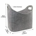 thumbnail image 2 of Fymlhomi Portable Felt Foldable Holder Bag/Bin/Basket for Storage,Grey Felt Bin with Handles,Collapsible & Stronger Storage Solution for Office,Bedroom,Camping,Toys Large,15.8x11.8x15.8 inches (LxWxH), 2 of 5