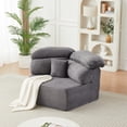 thumbnail image 6 of Leumius 53" Single Sofa,Oversized Modular Sofa Lounge Chair with Stylish Envelop Sesign Pillow,Pentagonal Sofa Boneless Couch for Living Room,Gray Corduroy, 6 of 14
