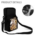thumbnail image 5 of POLERO Crossbody Bag with Horse Sunflower Pattern, Polyester Zippered Messenger Bag for Women, Adjustable Shoulder Pouch for Shopping and Outdoor, 5 of 7