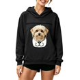 thumbnail image 4 of Pet Pouch Hoodie Womens Dog and Cat Carrier Hoodie Loose Fit Casual Long Sleeve Pullover with Zipper Pouch Adjustable Opening Winter Tops for Women Cute Graphic Hooded Sweatshirt, 4 of 5