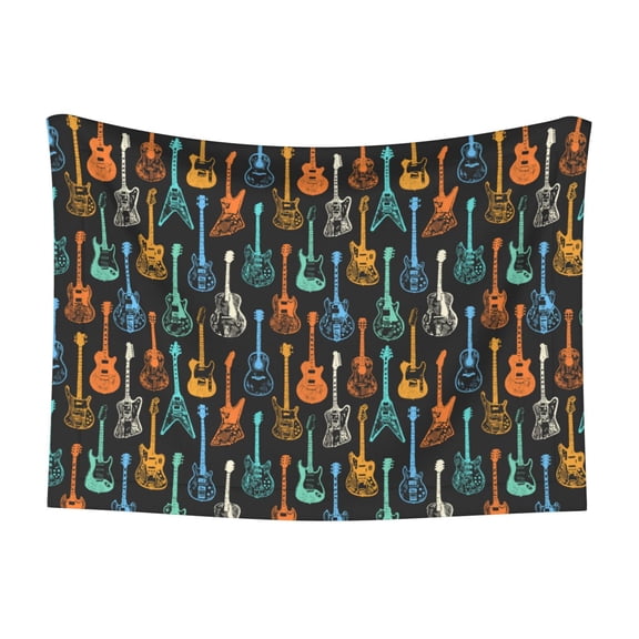 Naloa Colorful Guitar Dog Blanket, 3 Sizes Cat Blanket for Indoor Cats Large Medium Small Dog Gifts-Small