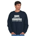 thumbnail image 3 of Dad Knows A lot Grandpa Everything Men's Crewneck Sweatshirt Brisco Brands X, 3 of 6