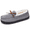 Gray, variant on CHICVOMEY Women's Faux Fur Lined Winter Moccasins Slippers Suede Winter House Slippers for Women& Men Indoor Outdoor Slip On Moccasins Slippers