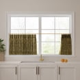 thumbnail image 2 of TWOPAGES Light Filtering Pinch Pleated Print Cafe Curtains for Kitchen Small Windows, 2 Panels, 26"x18", Copper, 2 of 5