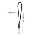 thumbnail image 2 of Uxcell 8.7" Paracord Braided Lanyard Keychain Survival Wrist Strap with Hook Purple, 2 of 6