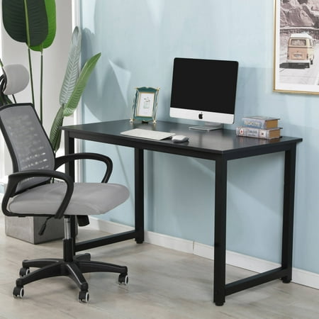 Corner Computer Desk Home Office Desk With Wood Desktop Metal
