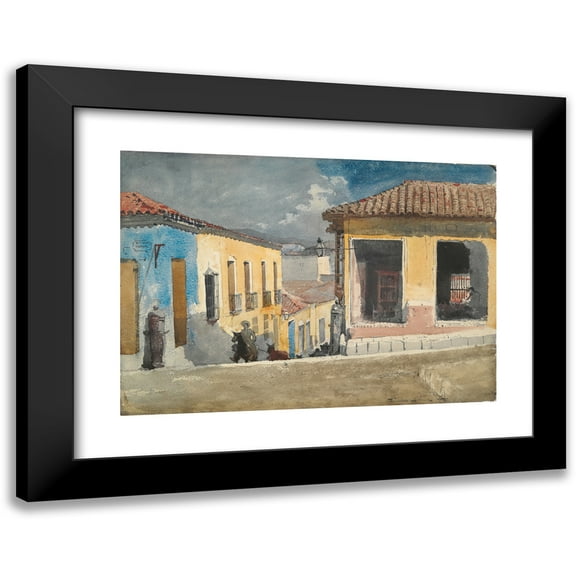 Winslow Homer 14x11 Black Modern Framed Museum Art Print Titled - Santiago De Cuba; Street Scene (1885)