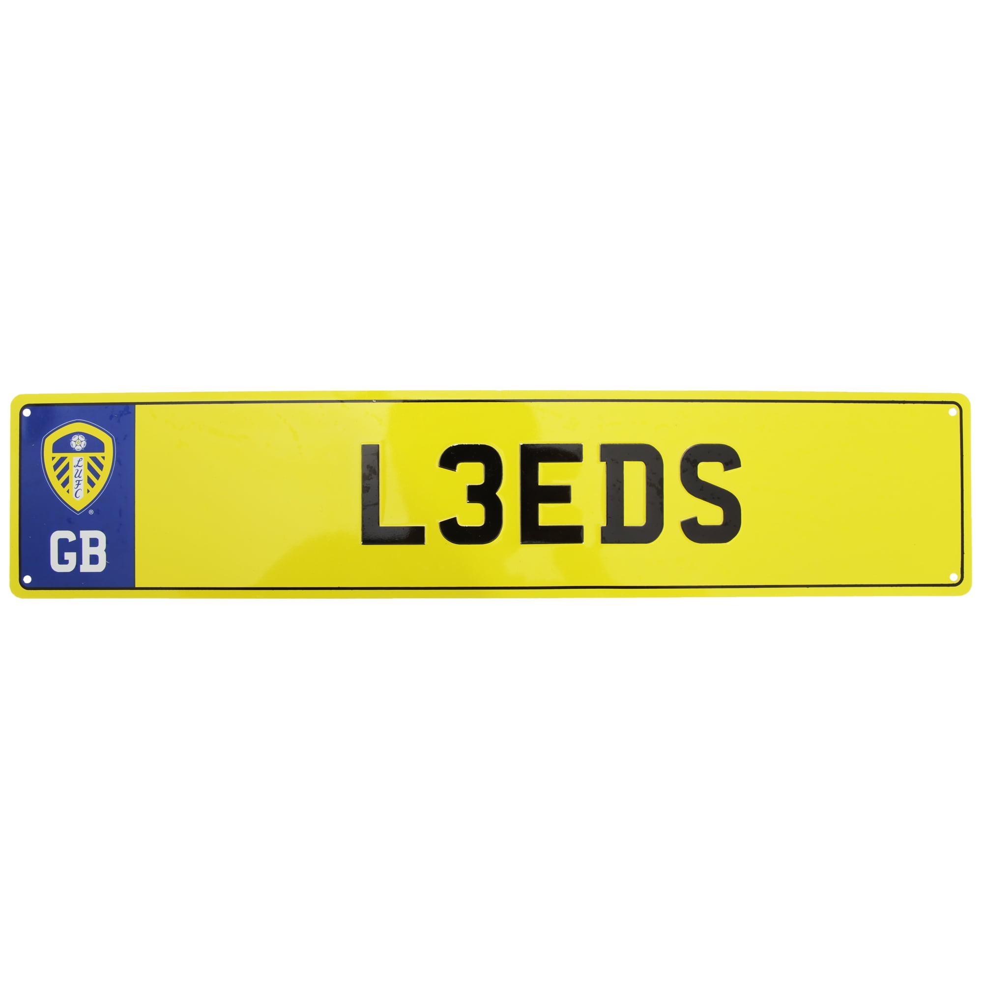 Leeds United Fc Official Metal Soccer Football Crest Number Plate Sign Walmart Com