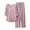 Light Pink, variant on Women's V-Neck Pajama Set with 3/4 Sleeve Tops and Flowy Wide Leg Pants for Summer Comfort and Relaxation