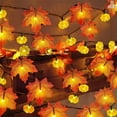 thumbnail image 1 of LED Maple Leaf Light String Fabric Lantern Thanksgiving Autumn Harvest Christmas Holiday Decorative Lights, 1 of 5