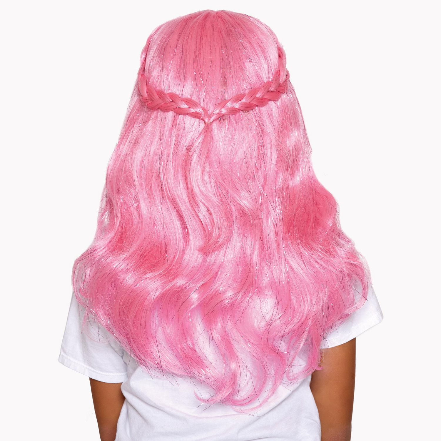 Perruque Paillette Rose Magique pour Filles