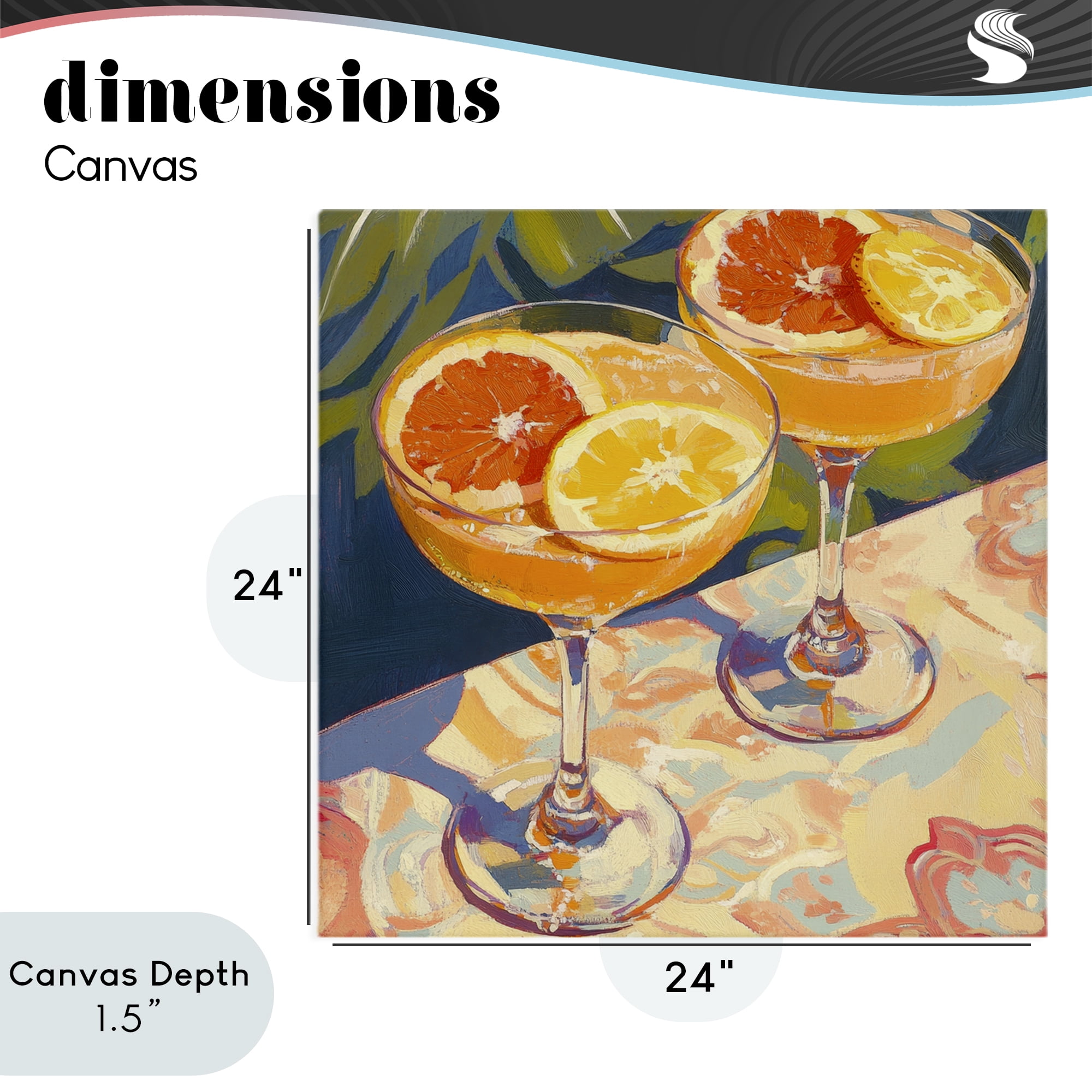 Stupell Industries Fruity Summer Cocktails Canvas Wall Art, design by Petal Prints Design