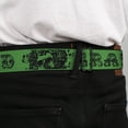 thumbnail image 4 of Grateful Dead Belt, Seatbelt Buckle Belt, Grateful Dead Text Skull Roses Green, 30 to 44 Inches, 4 of 9