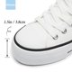 thumbnail image 3 of Zapatos de lona con plataforma alta para mujer, cómodas zapatillas de lona con plataforma alta a la moda para mujer, lindas zapatillas de lona de media pantorrilla., 3 of 5