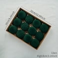 thumbnail image 3 of 3.15" Velvet Christmas Balls Green Xmas Tree Hanging Ornaments Shatterproof Decorations Pendants 12pcs with Gift Box, 3 of 9