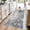 Blue Gray-3' x 6' (Rectangular), variant on 3x6 Washable Kitchen Runner Rug - Non Slip Stain Resistant Low-pile Thin Wide Carpet Runners For Entryway Hallway Bathroom Bedside Modern Neutral Abstract(blue Grey 3x6)