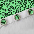 thumbnail image 4 of jejeloiu Chiv Bow Knot Blackout Curtains Set of 2 (52x84 Each),Abstract Cheetah Pattern Window Curtains,Green Black Curtains and Drapes For Men Women,Breathable Home Decor, 4 of 6