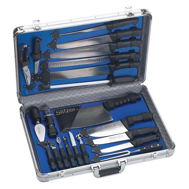 Slitzer CTCASE21 Slitzer 22pc Professional Chef' s Cutlery Set in Case
