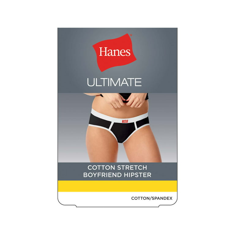 Hanes Women's Ultimate Boyfriend Vintage Hipster Panties, 3-Pack 