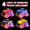 thumbnail image 2 of ArtCreativity Light-Up Monster Truck Set – 4 Mini Trucks with Flashing LED Tires, Kids Trucks for Toddlers & Boys Ages 3+, 2 of 6