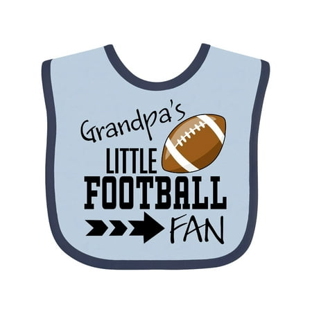 

Inktastic Grandpa s Little Football Fan Gift Baby Boy or Baby Girl Bib