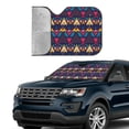 thumbnail image 4 of XMXY Car Sun Shade Windshield, Exotic Style Tribal Geometry Automotive Front Window Sun Visor for Cars SUV Trucks, Small Size, 4 of 8