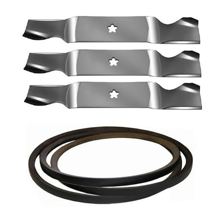 One (1)  Mower Deck Belt and Blade Set for Craftsman Husqvarna AYP Riding Mower with 54