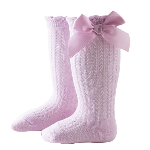 ITFABS Baby Girl's Socks, Breathable Infant Stockings with Bowknot for Party