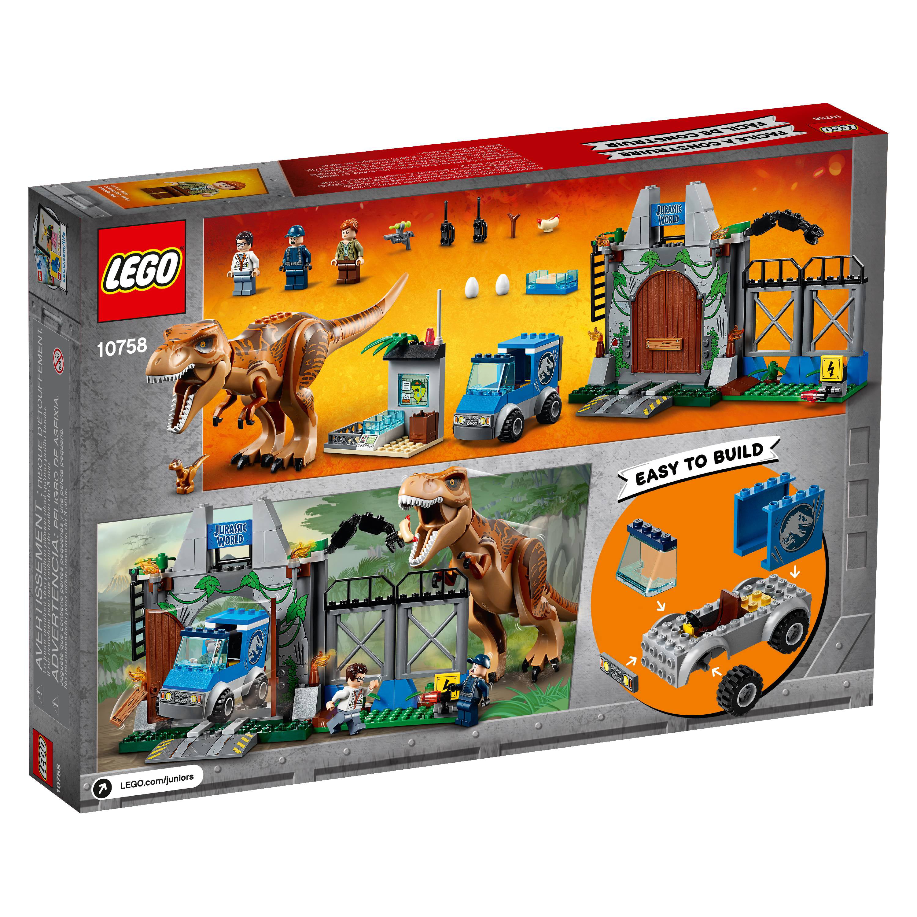 LEGO Juniors World T. Rex Breakout 10758 (150 Pieces) - Walmart.com
