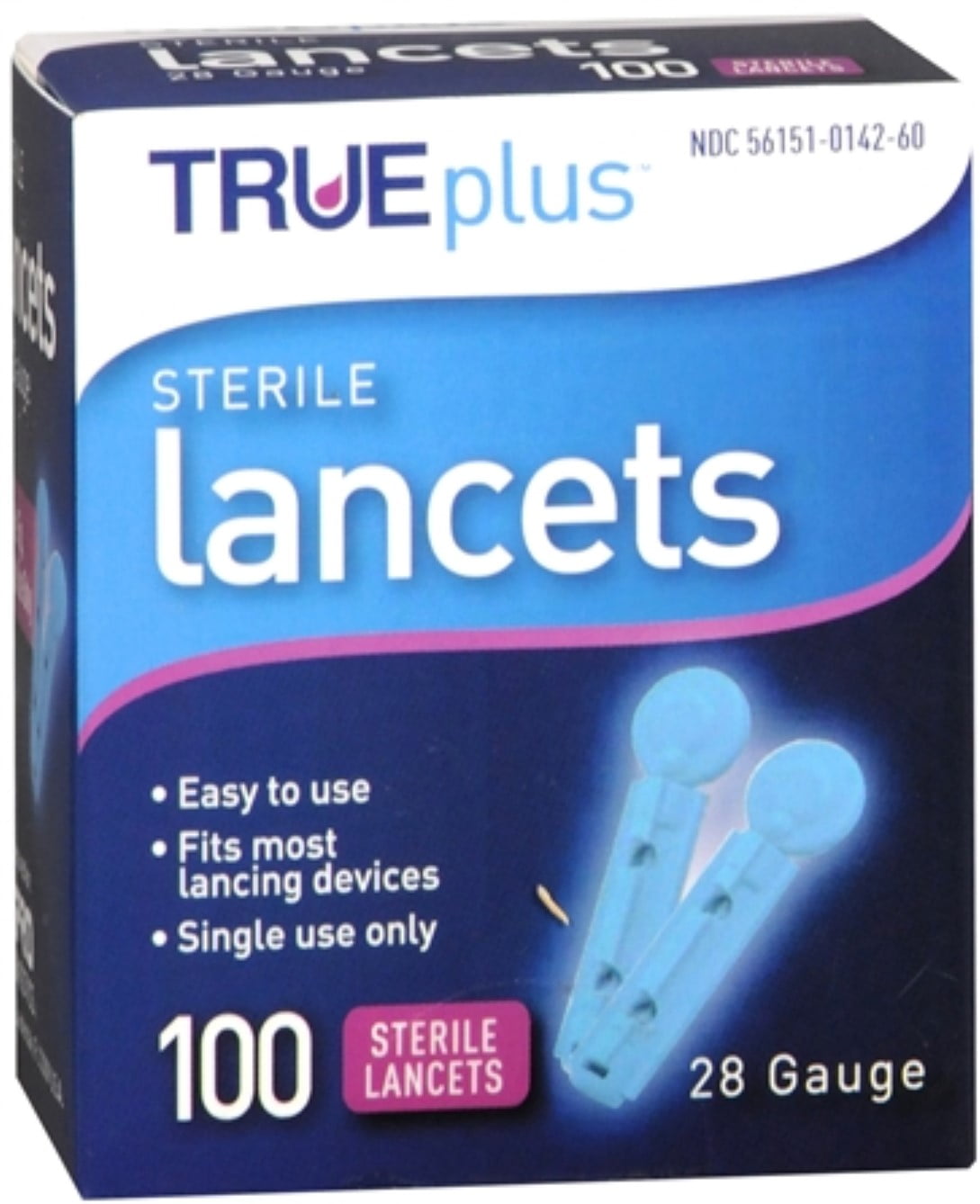 TRUEplus Sterile Lancets, 28 Gauge, 100 Each (Pack of 4)