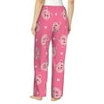 thumbnail image 3 of Xecao Cartoon Pigs and Hearts Women's Straight Lounge Pajama Pants: The Epitome of Relaxed Sleepwear, 3 of 9