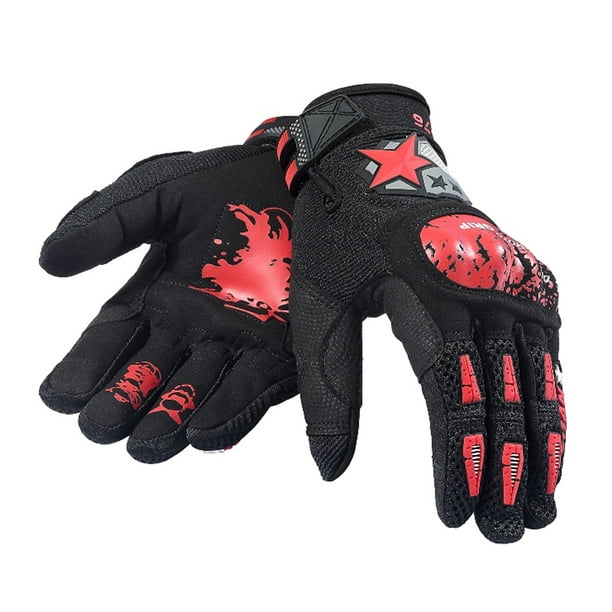 Guantes de moto Guantes de moto con pantalla táctil de dedo completo que absorben los golpes Guantes de moto transpirables para MTB Ciclismo Esquí Deportes al aire libre Abanopi Mitones