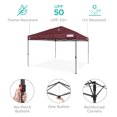 thumbnail image 6 of Best Choice Products 10x10ft Easy Setup Pop Up Canopy w/ 1-Button Setup, Wheeled Case, 4 Weight Bags - Burgundy, 6 of 11