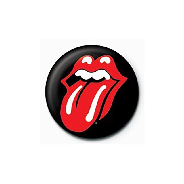 The Rolling Stones - Insignia Diseño Labios (Negro, Rojo)